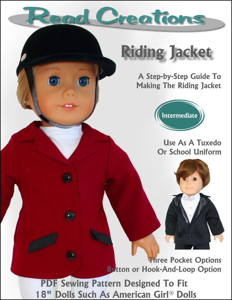 Riding Jacket 18" Doll Clothes Pattern