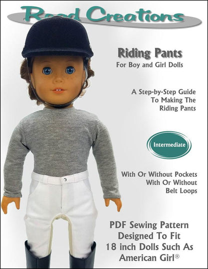 Riding Pants 18" Doll Clothes Pattern
