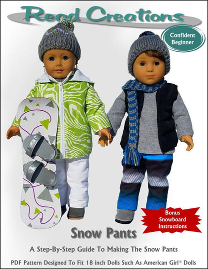 Snow Pants 18" Doll Clothes Pattern