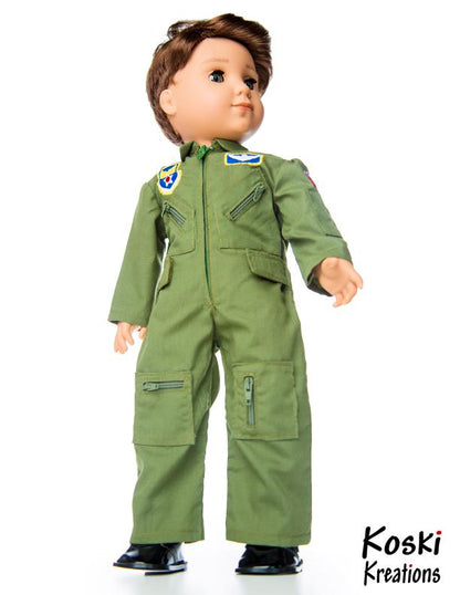 Flight Suit 18" Doll Clothes Pattern