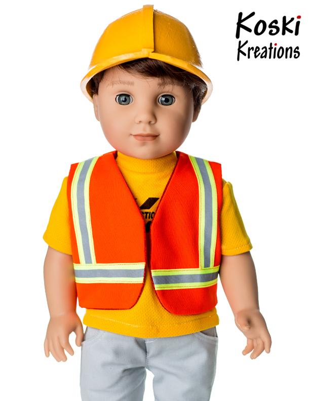 Construction Gear 18" Doll Clothes Pattern