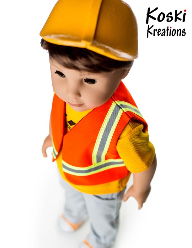 Construction Gear 18" Doll Clothes Pattern
