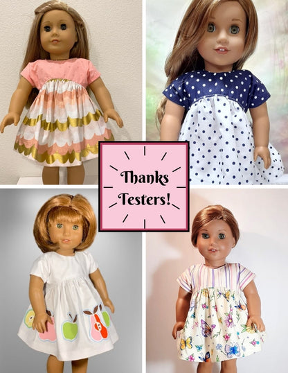 Wellington Dress and Shrug 18" Doll Clothes Pattern
