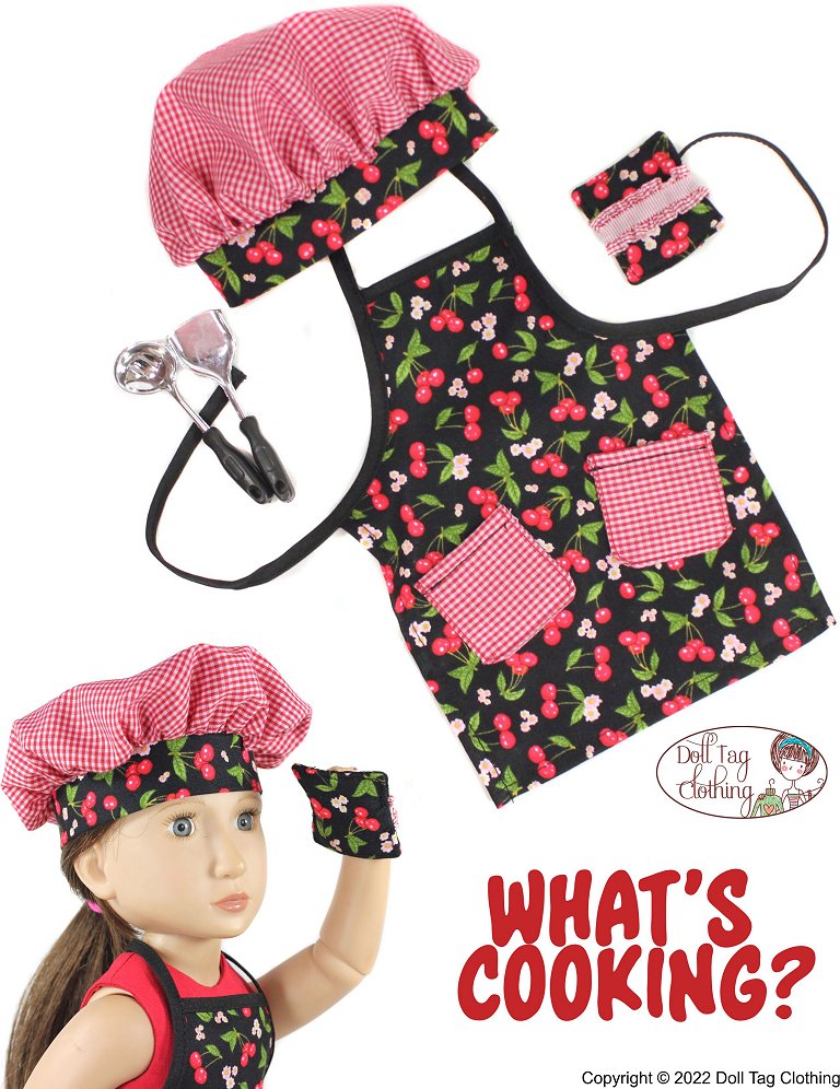 What's Cooking? 16" A Girl For All Time® Doll Clothes Pattern