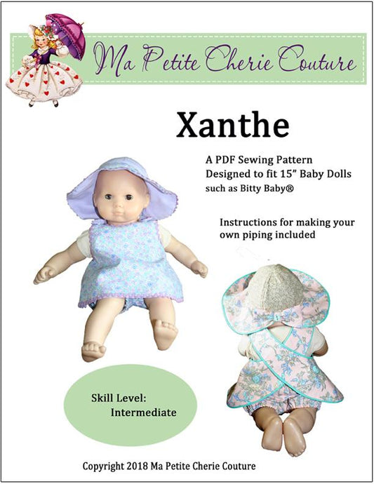 Xanthe 3-Piece Outfit 15" Baby Doll Clothes Pattern