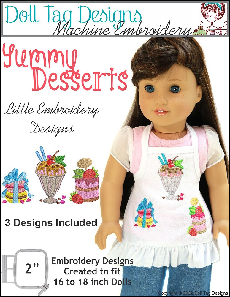 Yummy Desserts Little Designs for Machine Embroidery