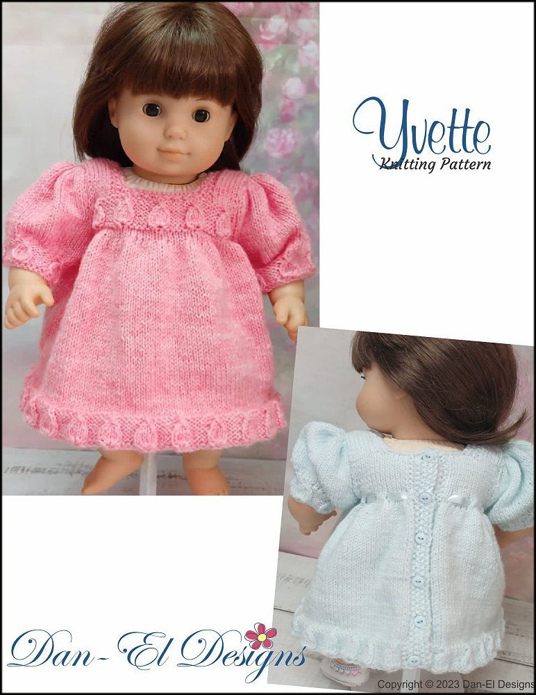 Yvette 15" Baby Doll Clothes Knitting Pattern