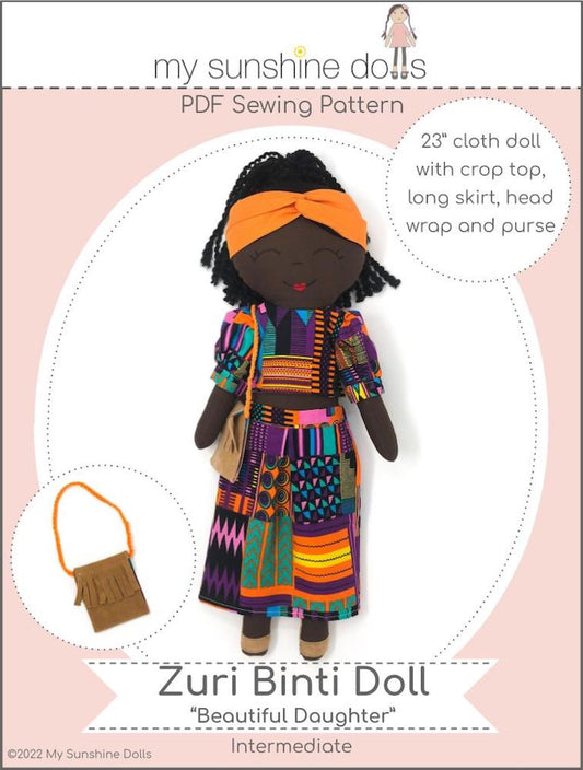 Zuri Binti Doll 23" Cloth Doll Pattern