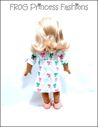 Blissful Bows Dress 18" Doll Clothes Pattern