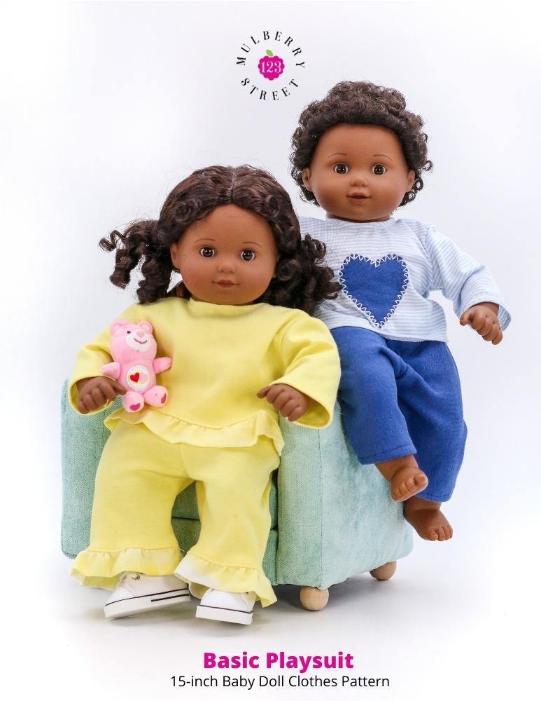 Basic Playsuit 15" Baby Doll Clothes Pattern