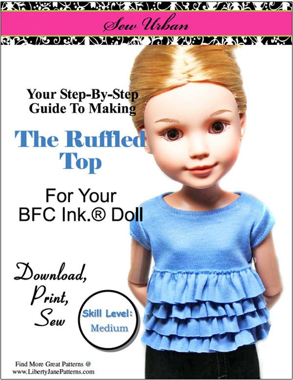 Ruffled Top Pattern for BFC, Ink. Dolls
