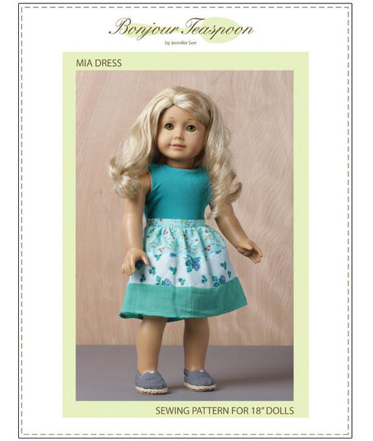 Mia Dress 18" Doll Clothes Pattern