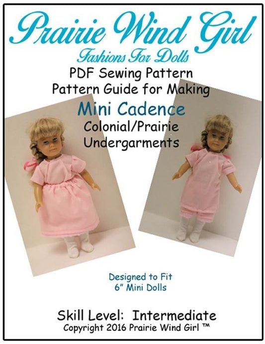 Mini Cadence Colonial/Prairie Undergarments For Mini Dolls