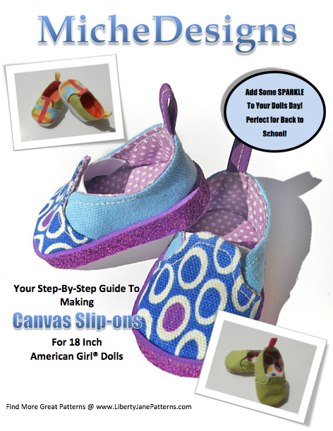Canvas Slip On 18" Doll Shoes