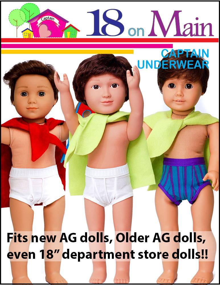 Captain Underwear 18" Doll Clothes Pattern