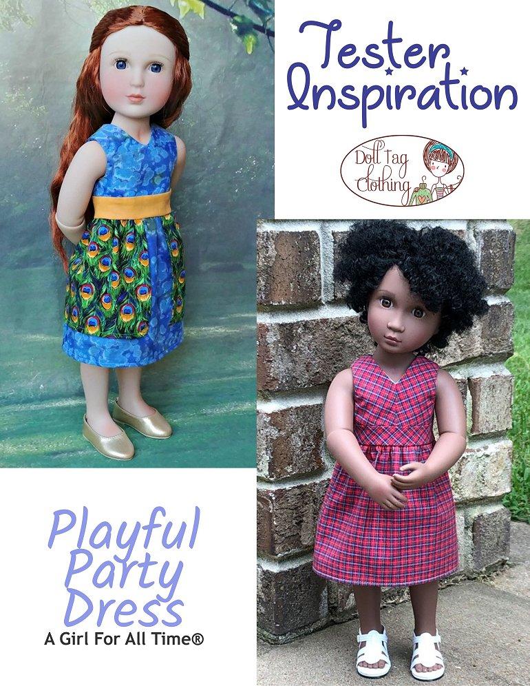 Playful Party Dress Pattern for A Girl For All Time Dolls