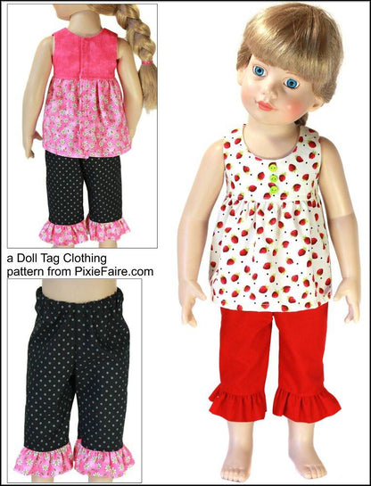 Strawberry Patch Pattern for 18" Slim Dolls