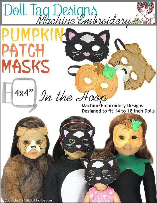 Pumpkin Patch Masks Machine Embroidery Designs