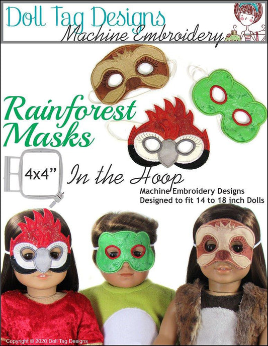 Rainforest Masks Machine Embroidery Designs