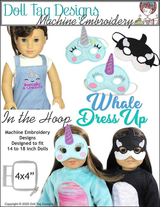 Whale Dress Up Machine Embroidery Designs