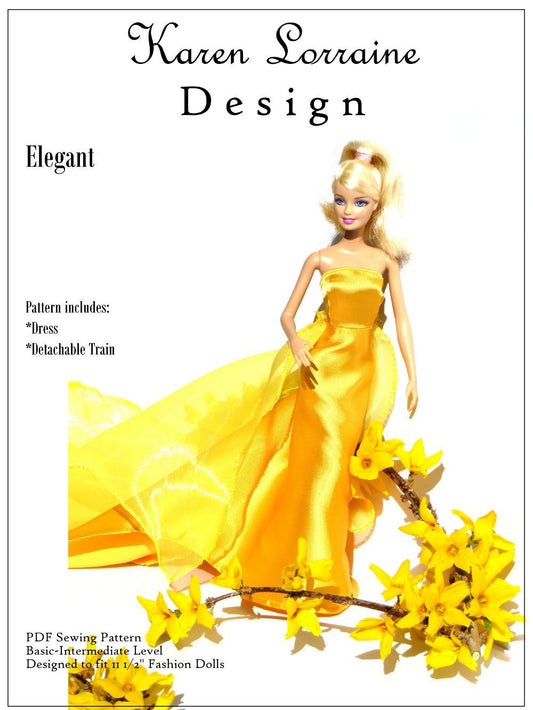 Elegant Pattern for 11-1/2" Fashion Dolls