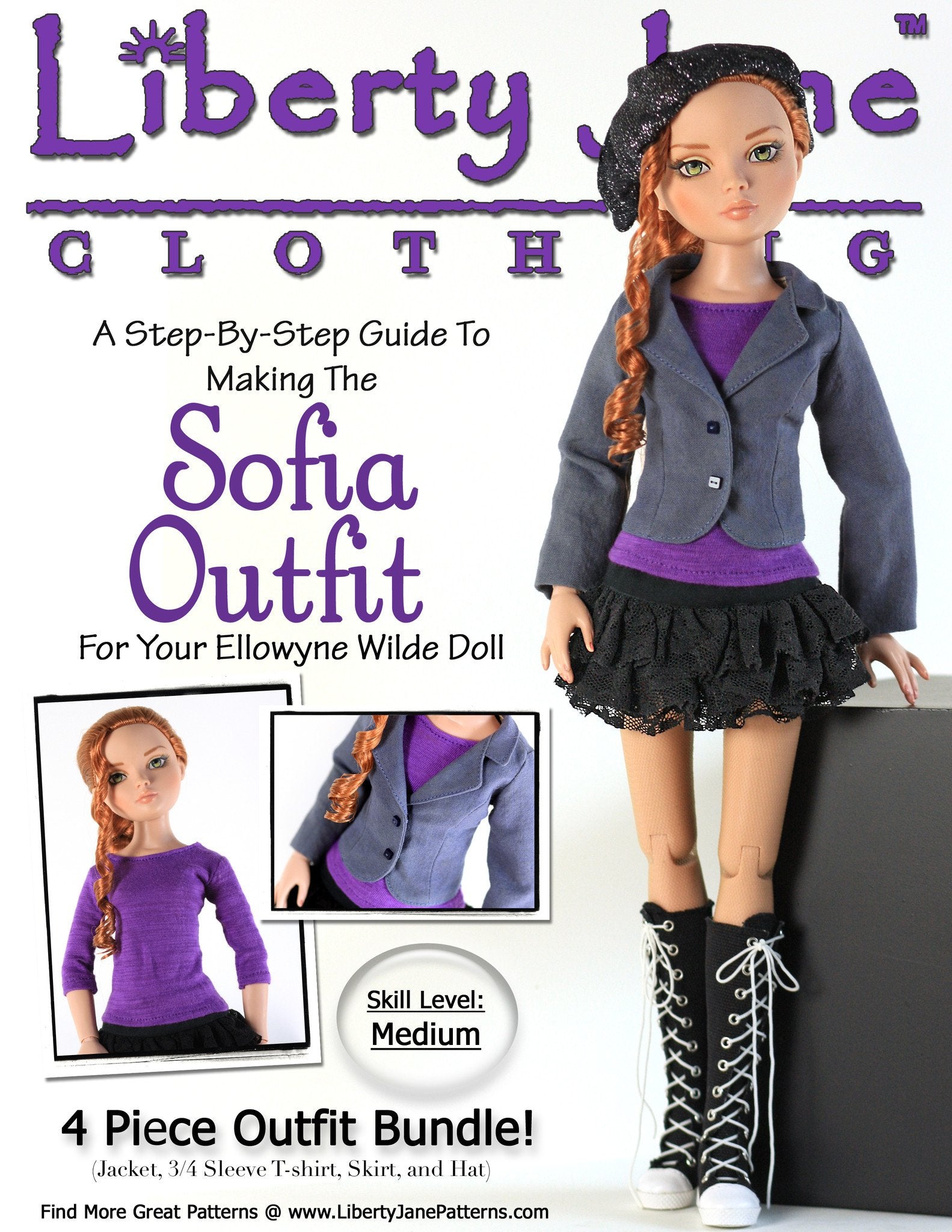 Sofia Outfit Pattern for Ellowyne Dolls
