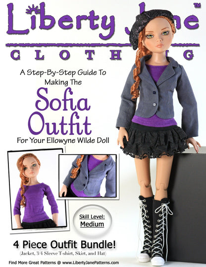 Sofia Outfit Pattern for Ellowyne Dolls