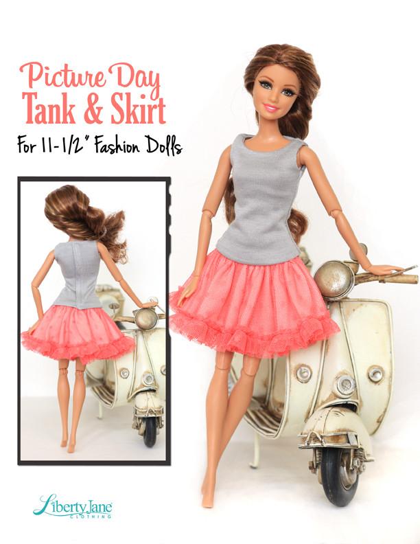 Picture Day Skirt & Tank for 11-1/2" Fashion Dolls