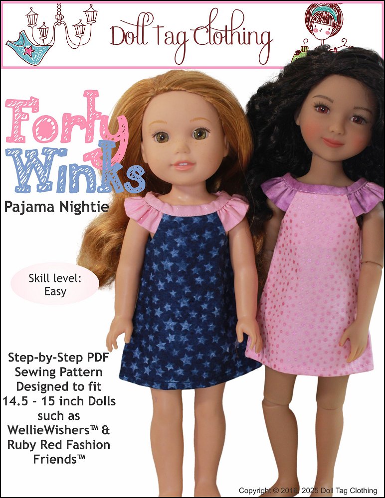 Forty Winks 14.5-15" Doll Clothes Pattern