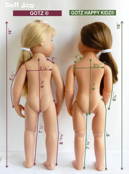 Raglan-Sleeved T-shirt Pattern for 19" Gotz Dolls