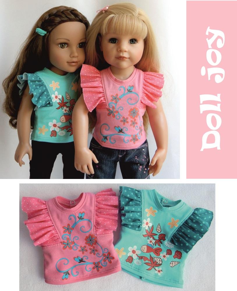 Flutter Sleeve Top Pattern for 19" Gotz Dolls