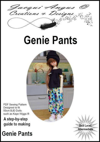 Genie Pants Pattern for MSD Ball Jointed Dolls