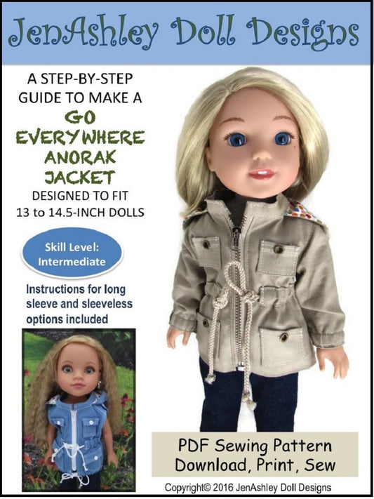 Go Everywhere Anorak Jacket for 13-14.5 Inch Dolls