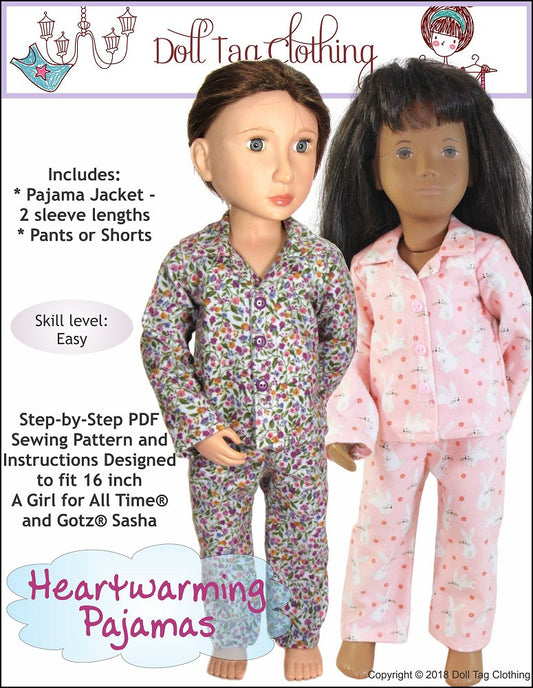 Heartwarming Pajamas Pattern for A Girl For All Time Dolls