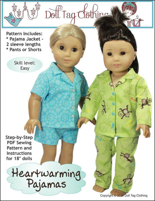 Heartwarming Pajamas 18" Doll Clothes Pattern