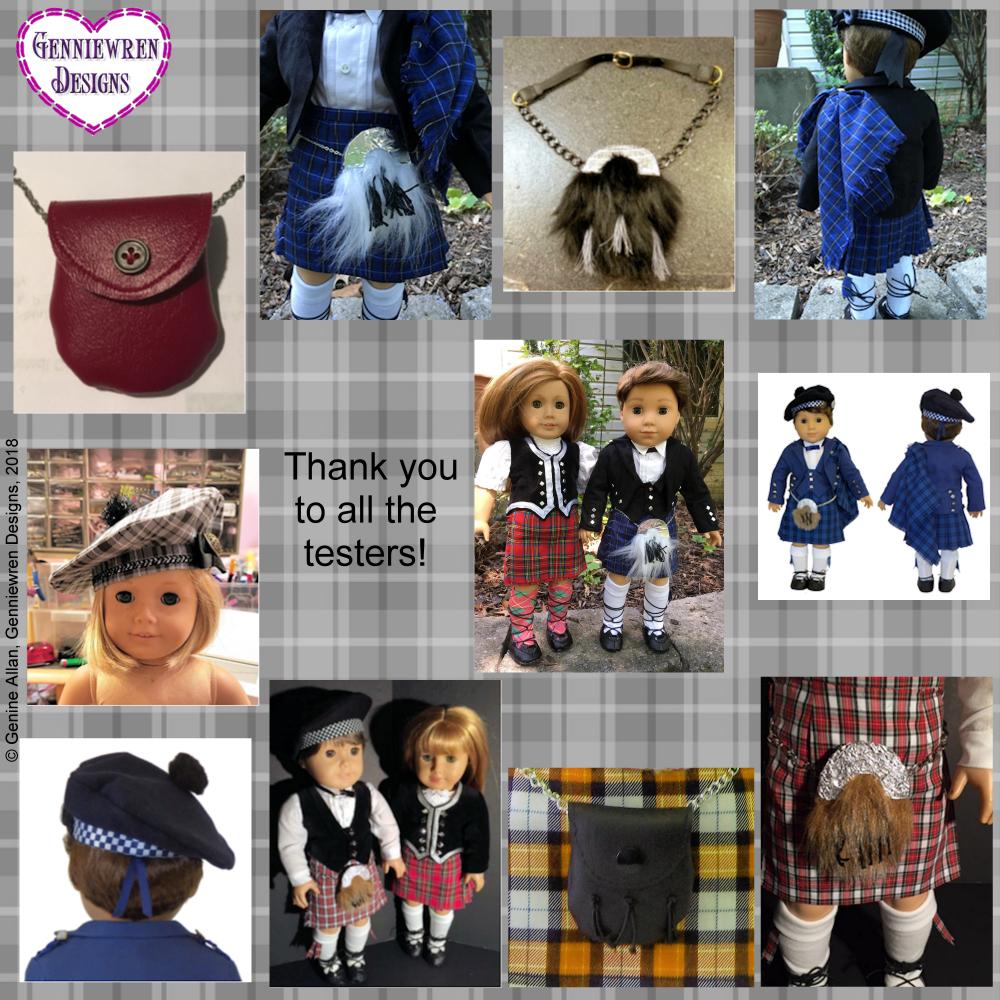 Highland Accessories 18" Doll Clothes Pattern