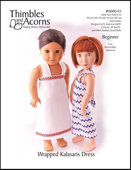 Wrapped Kalasaris Dress 16" and 18" Doll Clothes