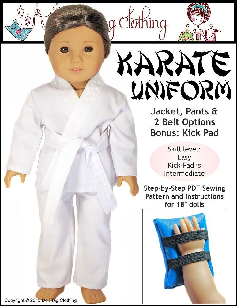 Karate Uniform 18" Doll Clothes