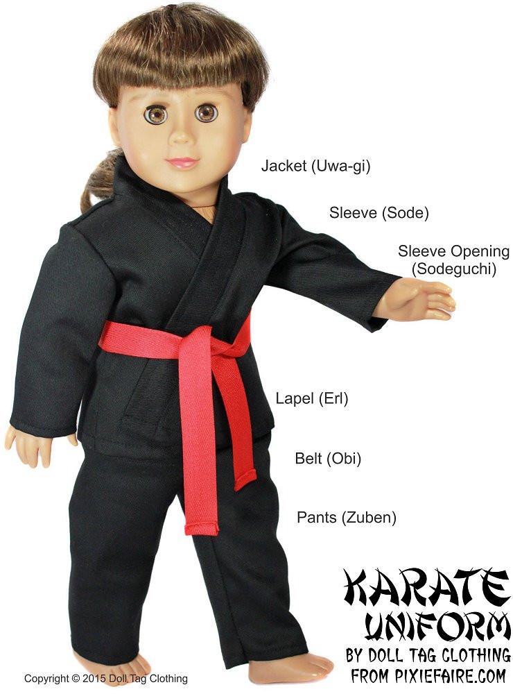 Karate Uniform 18" Doll Clothes
