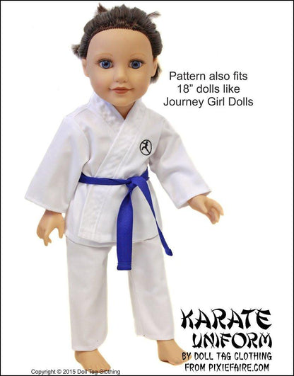 Karate Uniform 18" Doll Clothes