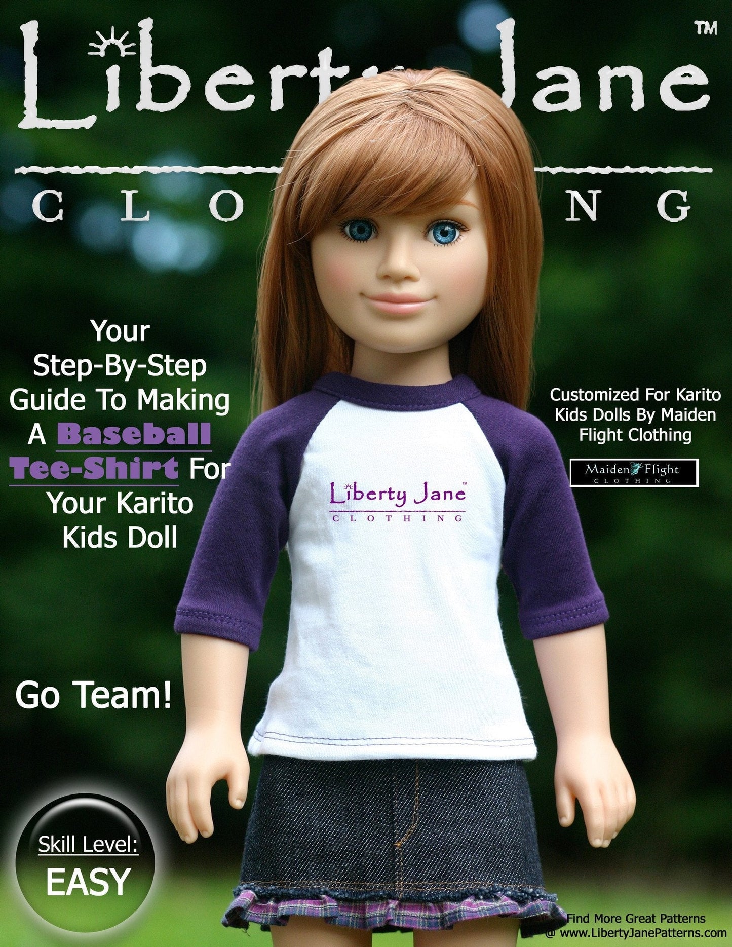 Baseball T-Shirt Pattern For Karito Kids Dolls