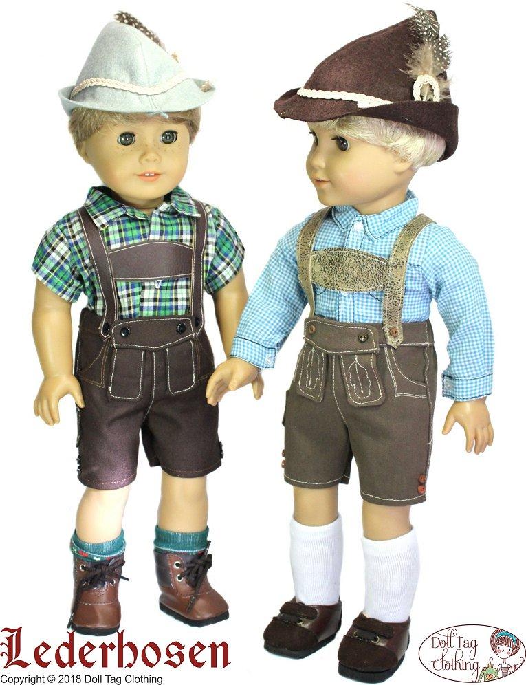 Lederhosen 18" Doll Clothes Pattern