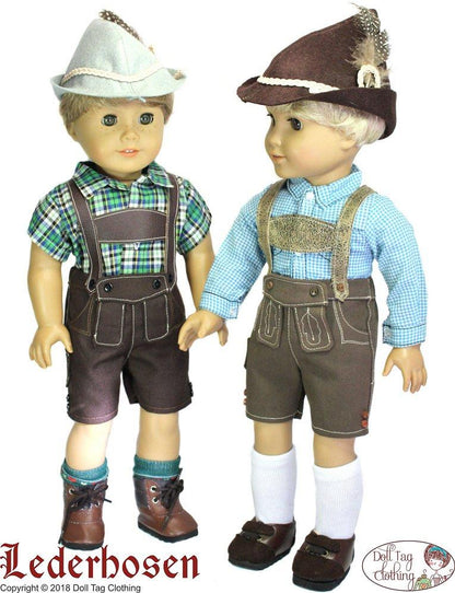 Lederhosen 18" Doll Clothes Pattern