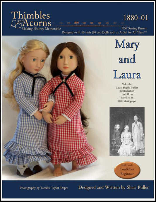 1880 Mary and Laura Dress Pattern for AGAT Dolls