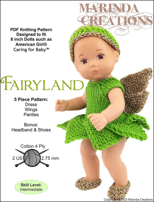 Fairyland 8" Baby Doll Clothes Knitting Pattern