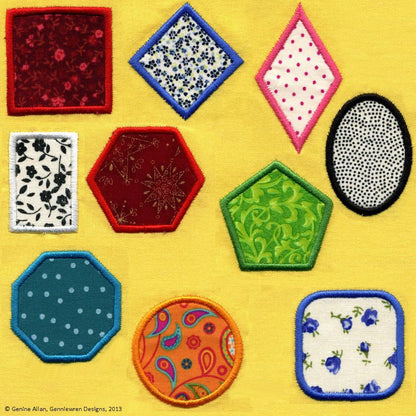 Mini Applique Basic Shapes Set 1 Machine Embroidery Design