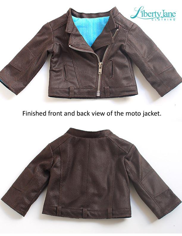 Motorcycle Jacket 18" Doll Clothes Pattern