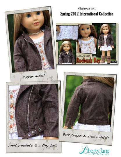 Motorcycle Jacket 18" Doll Clothes Pattern
