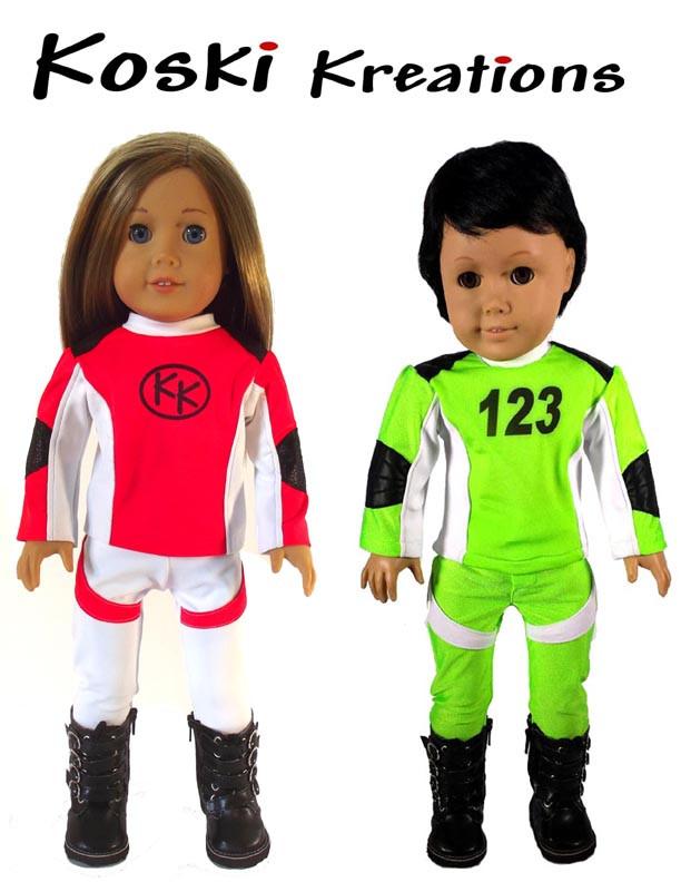 Motocross / ATV Gear 18" Doll Clothes Pattern