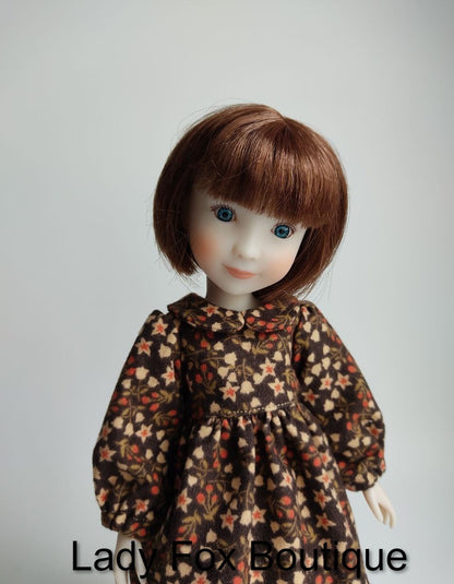 Cozy Autumn Dress Doll Clothes Pattern For 12" Siblies Dolls